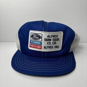 Vintage Ford New Holland 1980s Patch Trucker Snapback Cap Mesh